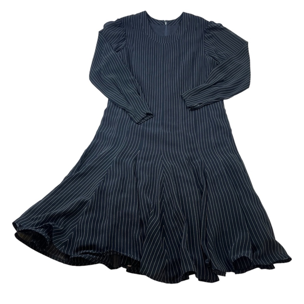 Tracy Mills Black Striped Dress N229-40 - Picture 2 of 11